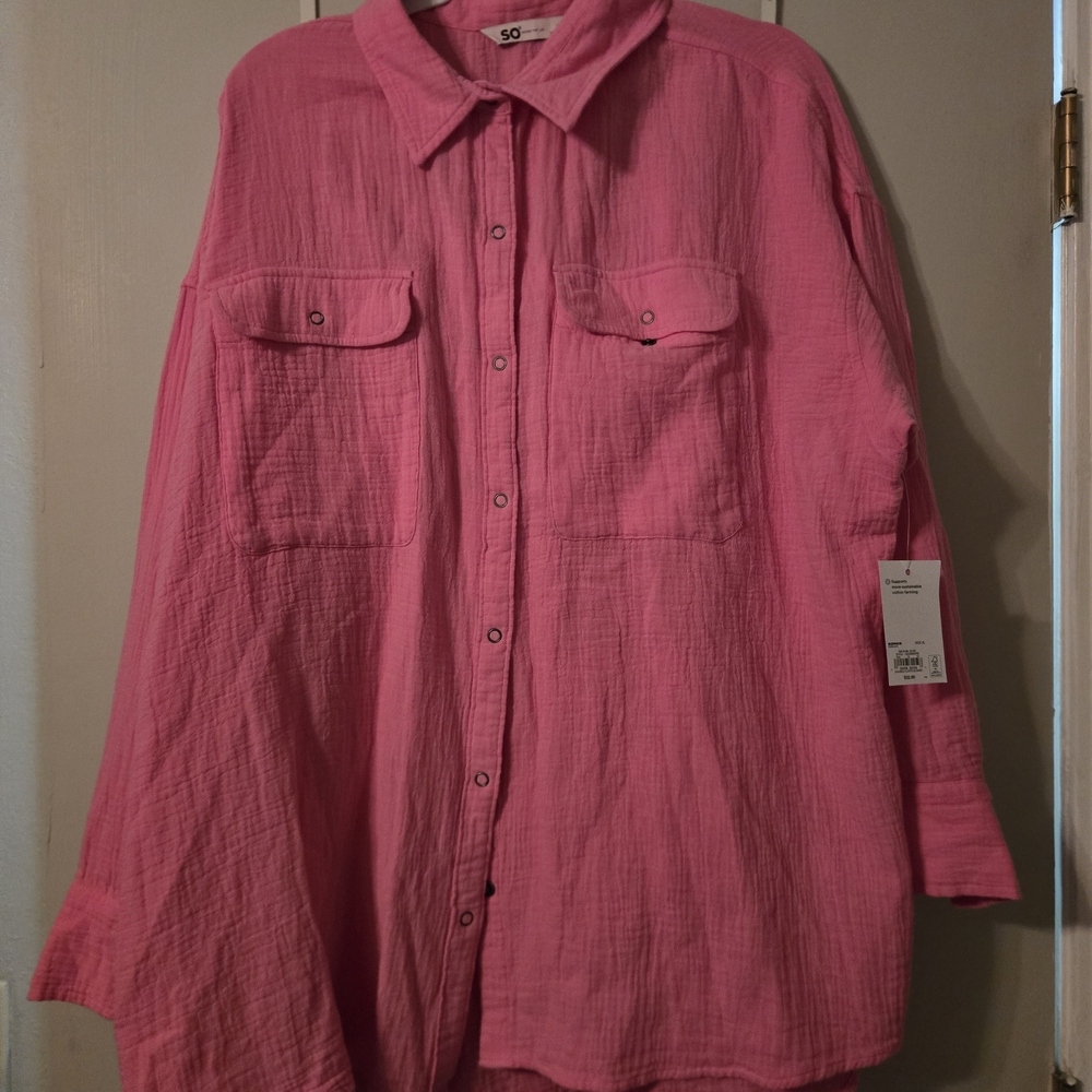Pink Button-Up Shirt